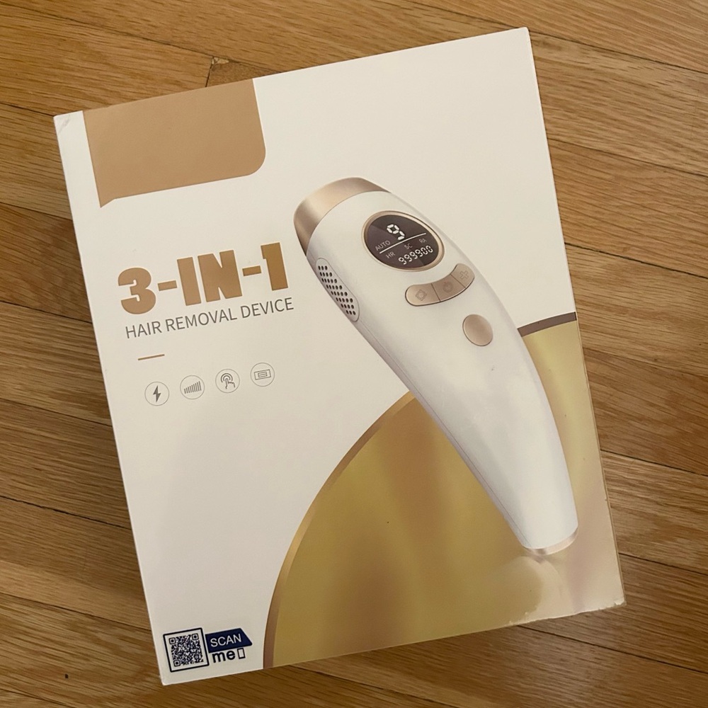 NEW IPL Laser hair removal kit, at home hair removal, spa-like laser treatment